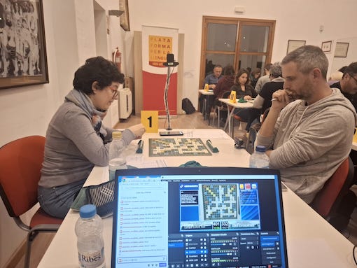 transmissió de twitch campionat de Manacor de scrabble